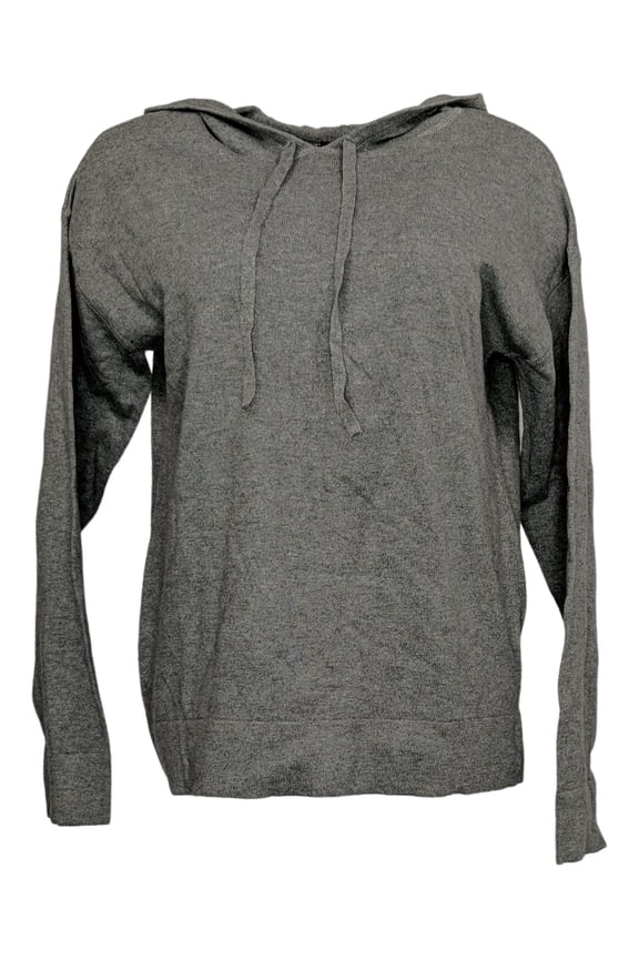 Women's Sweater Sz S Long Sleeve Pullover Hoodie Gray Regular Size