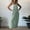 Green, variant on YHAJDS Dresses for Women Plus Size Loose Stripe Sleeveless Round Neck Long Maxi Dress