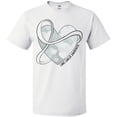 thumbnail image 3 of Inktastic Lung Cancer Awareness White Ribbon Around Heart T-Shirt, 3 of 5