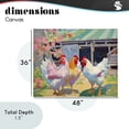 thumbnail image 4 of Stupell Industries Contemporary Colorful Chickens in Sunlit Yard Canvas Art, 48 x 36, by Creative Studio, 4 of 8