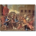 thumbnail image 1 of Ceramic Tile Mural-Nicholas Poussin Historical Wall Tile Mural 27. 32" w x 24" h using (12) 8 x 8 ceramic tiles, 1 of 3