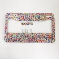thumbnail image 3 of 2Pack Multicoloured Bling License Plate Frame for Women,2 Pack Stainless Steel Rhinestone License Plate Frames, 3 of 6