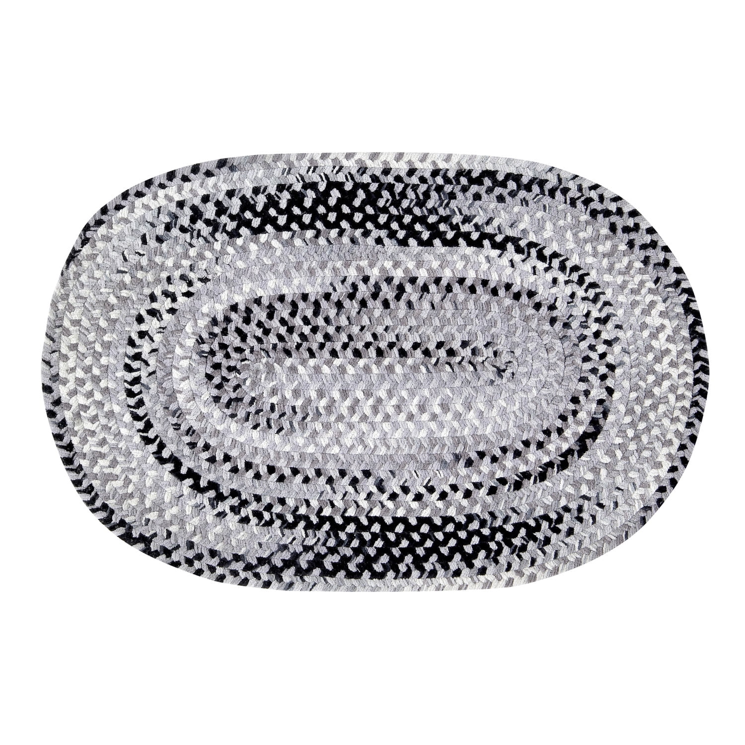 Better Trends Oval Braided Rug 20"x 30" 100% Cotton Rug for Indoor Use, Area Rug for Bedroom Ombre Chenille Collection - (Beige)