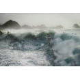 thumbnail image 2 of Vitaly Geyman 44x31 Gallery Wrapped Canvas Wall Art Titled - Stormy Blue Ocean, 2 of 4