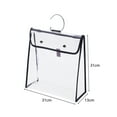 thumbnail image 4 of YAOMOBB Organizer Pouch Transparent Storage Box with Lid Snap Closure Hook Hanging Purse Organizer, 4 of 6