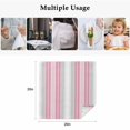 thumbnail image 4 of Pink Gray Stripes Cloth Napkins, Chic Modern Abstract Vertical Lines Washable and Reusable Dinner Napkins Set of 4, Table Napkin for Kitchen Party Birthday Wedding Hotel Housewarming 20"x20", 4 of 8