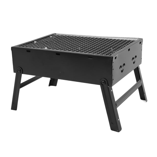Parrilla de Carbón Portátil, Parrilla de Barbacoa Ligera, Hierro Plegable y Acero inoxidable para picnic