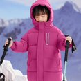 thumbnail image 2 of DJDLJWCJ Boys Winter Jacket Thicken Puffer Long Length Parka Quilted Jacket with Hood Hot Pink Size 12, 2 of 4