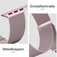 thumbnail image 4 of BRILLAR Elegante correa de malla de acero inoxidable para Apple Watch - Compatible con Series 8/7/6/SE/5/4/3/2, 40 mm/38 mm/41 mm, para mujeres y hombres, 4 of 5
