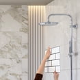 thumbnail image 4 of Uxcell 10 Piezas Azulejos de Mármol Autoadhesivos, Panel de Pared Impermeable para Salpicadero, Azulejos de Ducha Autoadhesivos de 11.81"x11.81" para Baño, Diseño de Ladrillo Blanco, 4 of 7