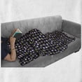 thumbnail image 5 of Vegetable Soft Flannel Fleece Throw Blanket, Cartoonish Eggplants with Flowers, Cozy Plush for Indoor and Outdoor Use, 50" x 70", Charcoal Grey Eggplant, by Ambesonne, 5 of 5