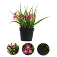 thumbnail image 5 of NICEXMAS Violet Artificial Potted Plant Decoration for Indoor Desktop Use, 5 of 8