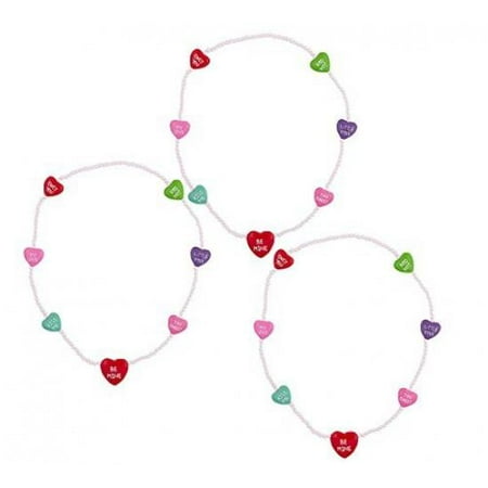 Valentines Day Party Favors and Accessories- Beaded Heart Design Girls 32
