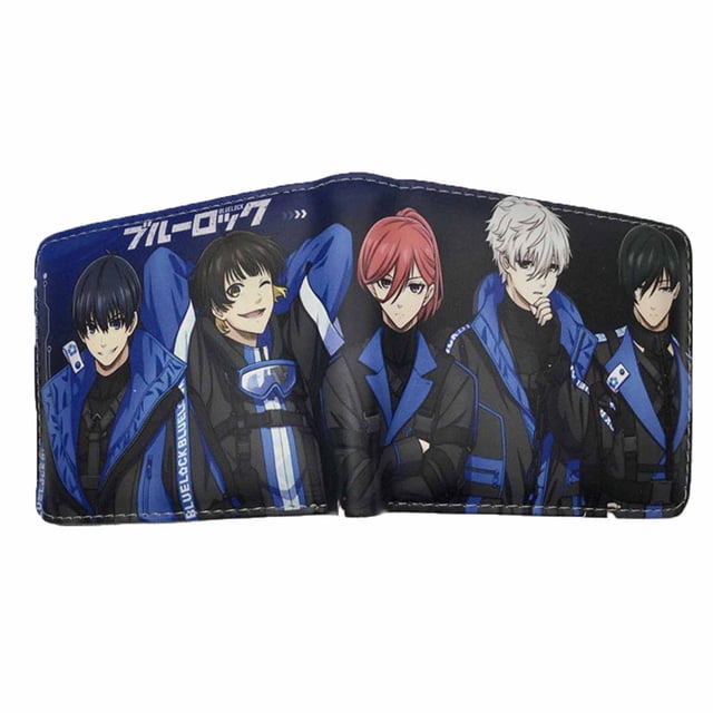 Wallet Blues Locks, de piel sintética, delgada y plegable, con personajes de anime