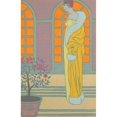 thumbnail image 2 of Georges Lepape 17x24 Black Ornate Framed Double Matted Museum Art Print Titled: On the Garden Steps (1912), 2 of 5