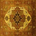 thumbnail image 1 of Ahgly Company Machine Washable Indoor Square Persian Yellow Traditional Area Rugs, 6' Square, 1 of 4