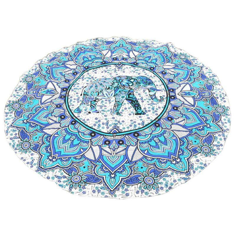 Large Round Mandala Meditation Floor Mat Tapestry Indian Bohemian Beach Tapestry 