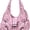 Pink, variant on Top-keivon Shoulder Bag for Women, Y2K Rivet Faux Leather Underarm Purse, Retro Motorcycle Trendy Casual Commute Handbag
