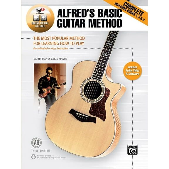 Alfred's Basic Guitar Library Alfred's Basic Guitar Method, Complete: The Most Popular Method for Learning How to Play, Book & Online Video/Audio/Soft, (Paperback)