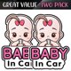 thumbnail image 2 of 2 pegatinas para bebé en el coche, letrero y calcomanía para niña, pegatina para coche de bebé, tablón de anuncios con pegatina de seguridad extraíble, pegatina bonita para ventana de coche, 2 of 5
