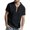 AB1377 Black, variant on Mens T Shirts Solid Color Short Sleeve Drawstring Hooded Fashion Comfortable Man Summer Vacation Party Outfits Navy Size Xxl