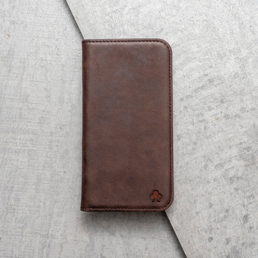 PORTER RILEY - Leather Case for iPhone 12 / iPhone 12 Pro (6.1"). Premium Genuine Leather Stand/Cover/Wallet/Flip Case