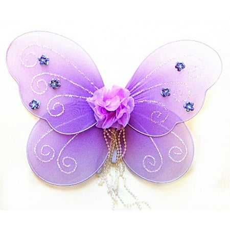 Baby Purple Rose Fairy Butterfly Wings