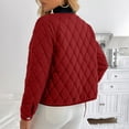 thumbnail image 7 of RQYYD Womens Quilted Lightweight Jackets Button Down Puffer Jacket Coats Padded Outwear with Pockets, 7 of 7