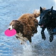 thumbnail image 3 of Water Resistant Dog Game Interactive Puppy Training Dog Food Pan Dog Flying Disc Pet Toy Flying Plate PINK, 3 of 8