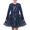 Blue Stars, variant on Girls Dress Purple Easter Bunny Egg Hunt Heart Party Long Sleeve 4 Years