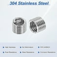 thumbnail image 2 of Uxcell Wire Thread Inserts 8#-32 UNC 1.5D 6.3mm, 20Pcs 304 Stainless Steel Helical Coiled Wire Screw Threaded Sleeve Sheath for Mechanical Equipment Automotive Repairs, 2 of 6