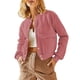 thumbnail image 2 of Chaqueta de Mujer para Otoño/Invierno, Larga, Cuello Alto, con Bolsillo Lateral. Color Melocotón XXL, 2 of 8