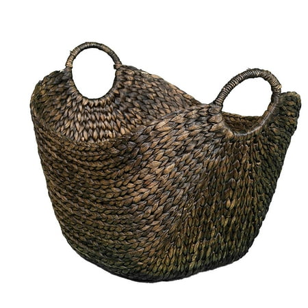 Water hyacinth basket w/ round handle (espresso)(single)