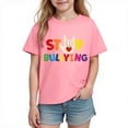 thumbnail image 2 of Camisa de Vestido de Manga Corta de los Niños Moda Lindo Cuello Redondo Impresión Tee Tela Suave Transpirable para Viajes Escolares Informales, 2 of 8