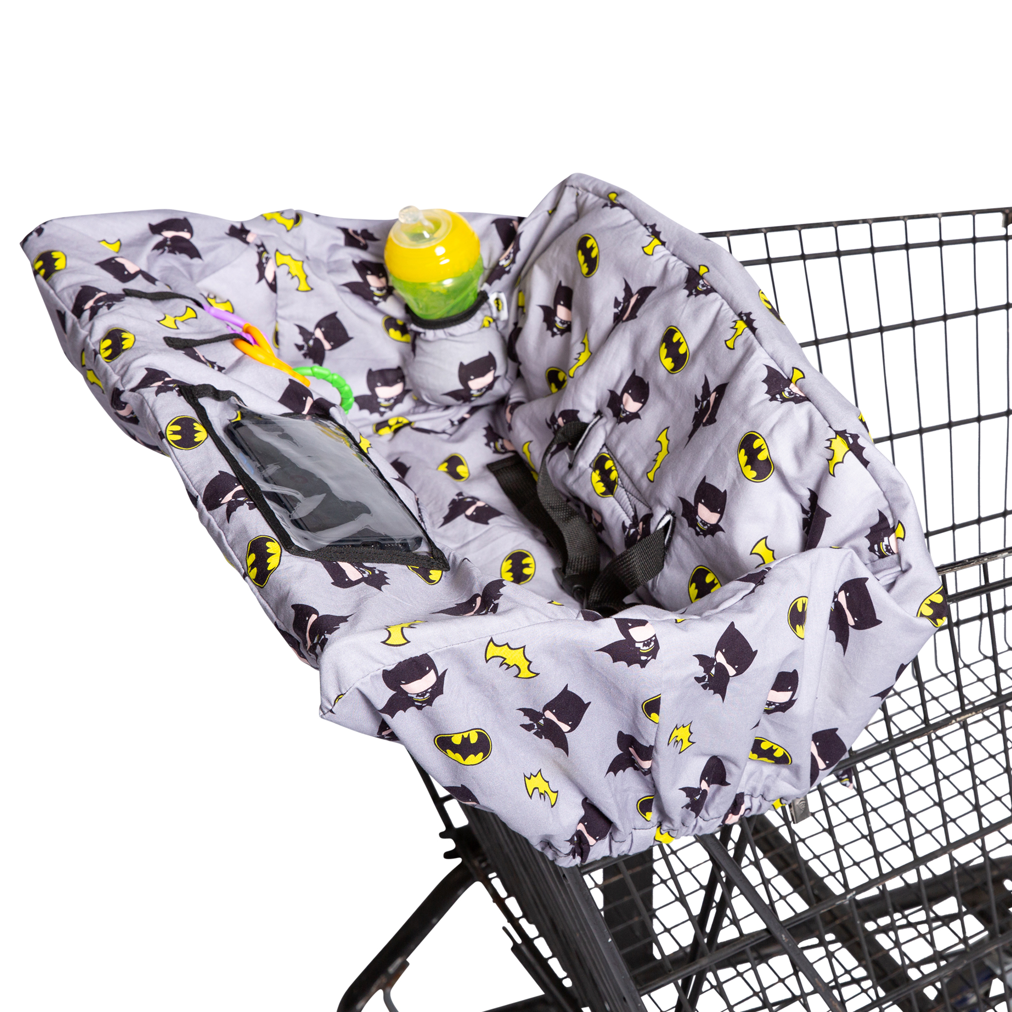 J.L. Childress Shopping Cart & High Chair Cover - For Grocery Carts & Restaurants - DC Comics Batman