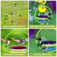 thumbnail image 4 of Mosaic Birds Recycled Glass and Metal Hummingbird Feeder for Outdoors - Hanging Bird Decor for Gardens - Lime Green, 4 of 8