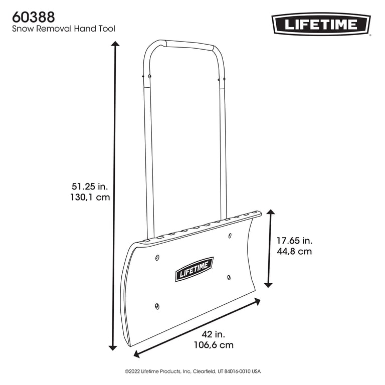 42-Inch Snow Pusher, Blue photo 5