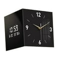 thumbnail image 3 of deevoka Corner Clock Creative Double Sided Wall Clock for Room Office 26cmx26cm, 3 of 9