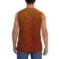 thumbnail image 4 of Fotbe Men's Orange Glitter Print Men's Sleeveless Muscle Tank Tops Casual T-Shirts for Gym Workout Beach-Large, 4 of 8