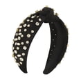 thumbnail image 4 of Sparkling Headband Charming Hair Hoop Gift Jewelry Accesorios de fotografía Rhinestone Headpiece para Holiday Beach Vacation Prom Banquet Negro Hugo tocado de diamantes de imitación, 4 of 10