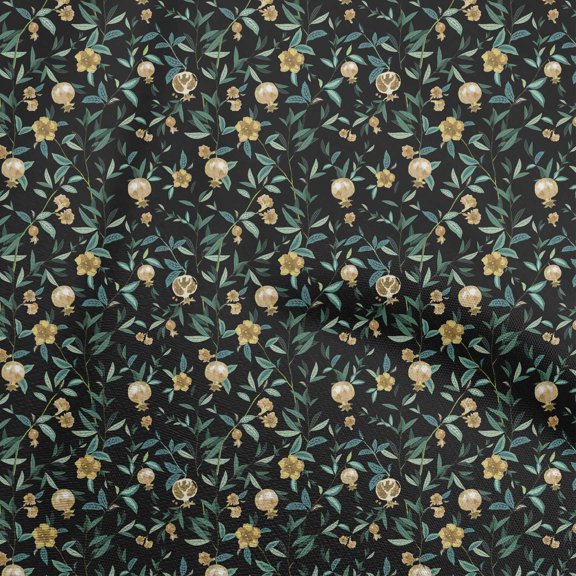 oneOone Polyester Spandex Black Fabric Asian Suzani Sewing Fabric By The Yard Printed Diy Clothing Sewing Supplies 56 Inch Wide