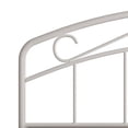 thumbnail image 3 of Bowery Hill Traditional Metal King Headboard with Arched Scroll in White, 3 of 4
