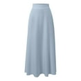 thumbnail image 5 of HJYCHN Women's Straight Long Skirt Stretch Comfortable Outfit Spring Summer Fall Daily and Work Wear Light Blue XXL, 5 of 5