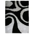 thumbnail image 3 of Rugsotic Carpets Hand Tufted Shag Polyester Eco-Friendly Area Rugs - 9'x12', Rectangle, Black White, Plain Solid Design, High Pile Handmade Anti Skid Rugs for Living Room, Bed Room K00077, 3 of 5