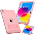 thumbnail image 1 of SaniMore Hybird Case for iPad 10th Generation 10.9" 2022, Rugged Heavy Duty Protective Case Hidden Kickstand Dual Angle Stand Shockproof Anti-drop for iPad 10th Generation 2022, Rosegold, 1 of 10