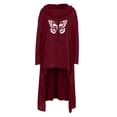 thumbnail image 3 of KHONTS Retro Long Hooded Sweatshirt for Women Graphic High Low Hem Gothic Hoodies Long Sleeve Oversized Pocket Tops XL, 3 of 6