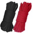 thumbnail image 1 of Soft Cotton Rope 10m Long 8mm Thick Multipurpose Durable Long Rope. Tie Rope Lace Rope (2 Packs, Black + Red), 1 of 5