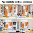 thumbnail image 6 of Burnt Orange Grey Kitchen Curtains 84 Inch Length, Modern Oil Painted Abstract Art Grommet Top Bedroom Living Room Curtains, Light Filtering Cafe Curtain Drapes 2 Panels Set 104''x84'', 6 of 9