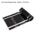 thumbnail image 3 of 7.09"x70.87" Car Hood Stripe Pattern Sticker Exterior Decal Decoration for Car Hood Roof Trunk Skirt Bumper Black, 3 of 6