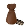thumbnail image 2 of yuksok Women Shoulder Bag Adjustable Strap Dog Shaped Bag for Travel Shopping Party Brown, 2 of 9